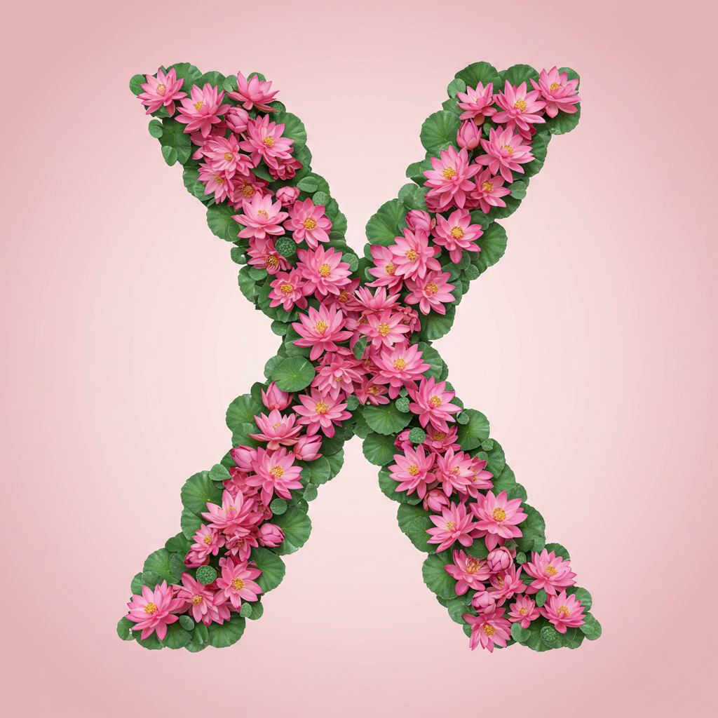 Lotus — letter X (variant 2)
