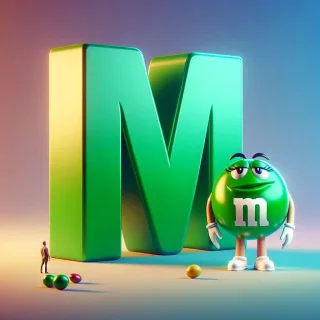 M&m — letter M
