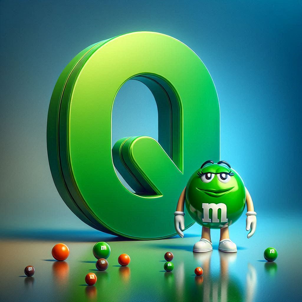 M&m — letter Q