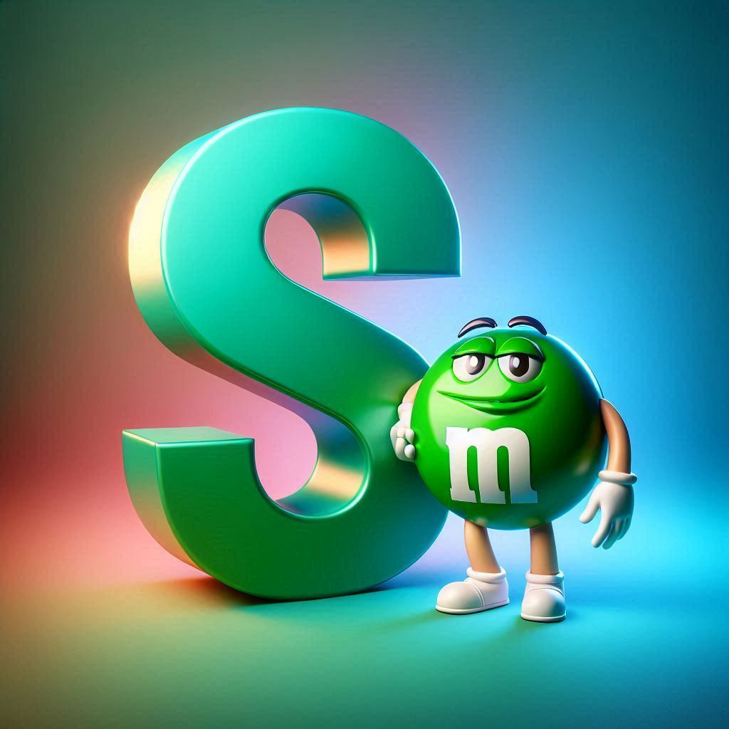 M&m — letter S