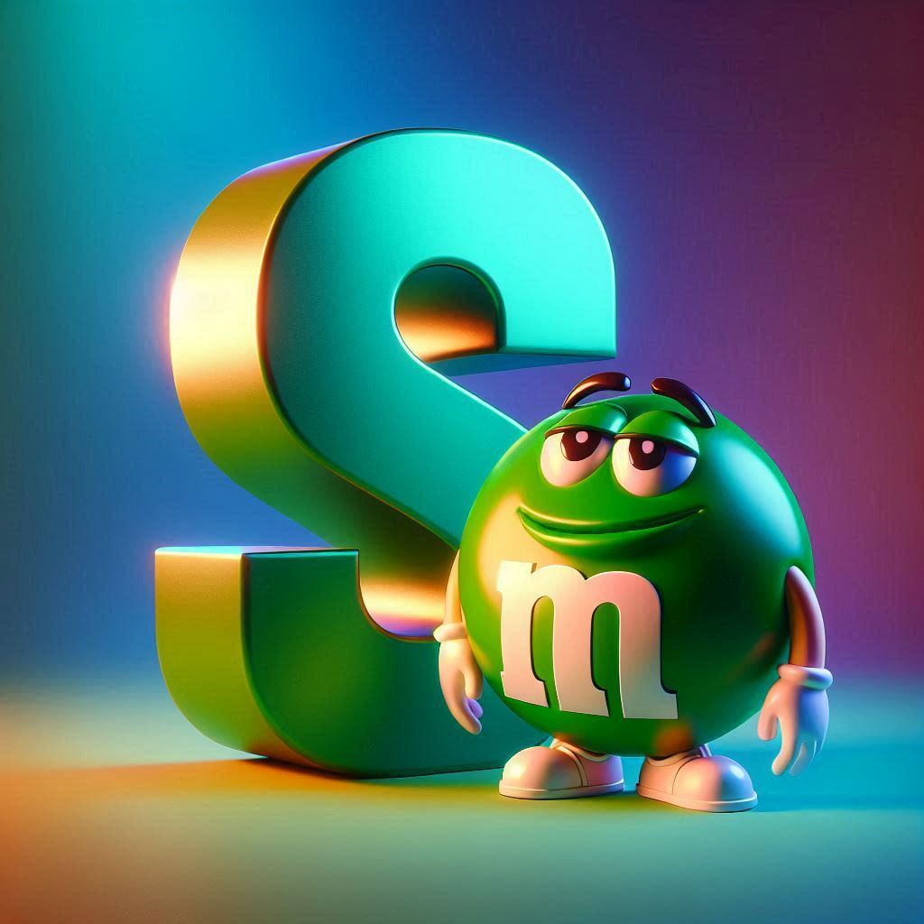 M&m — letter S (variant 2)