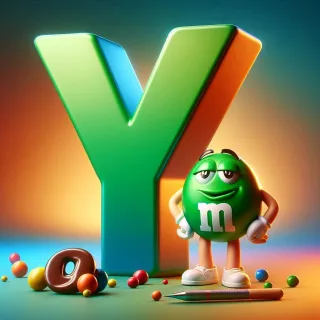 M&m — letter Y