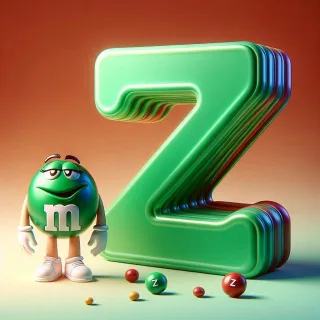 M&m — letter Z
