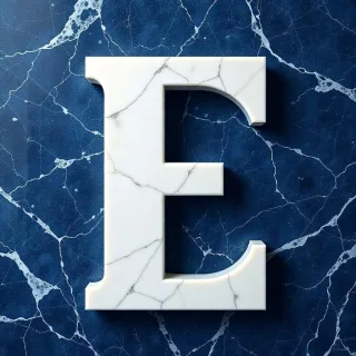 Marble — letter E