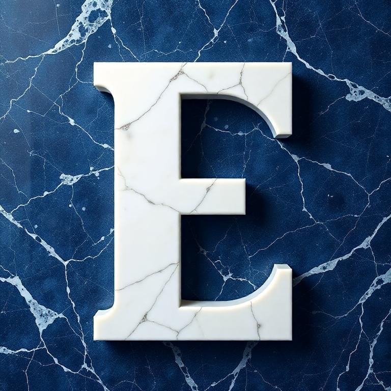 Marble — letter E