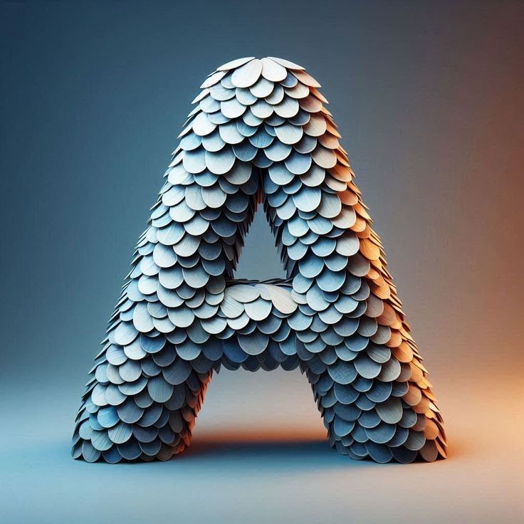 Marine mosaic — letter A