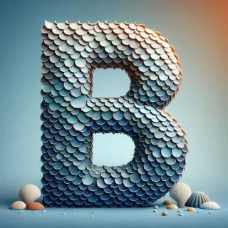 Marine mosaic — letter B