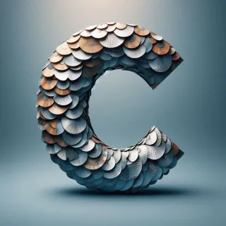 Marine mosaic — letter C