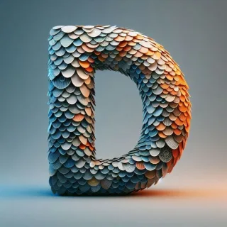 Marine mosaic — letter D