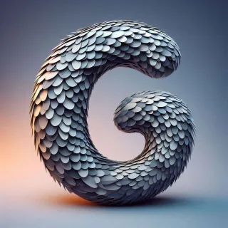 Marine mosaic — letter G