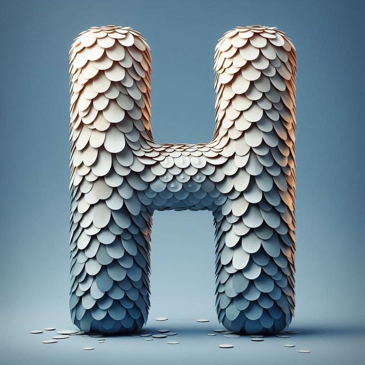 Marine mosaic — letter H