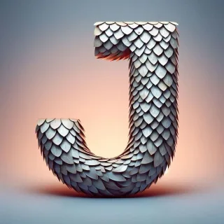 Marine mosaic — letter J