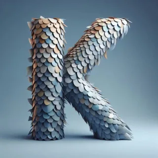 Marine mosaic — letter K