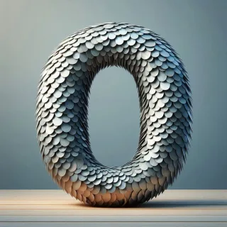 Marine mosaic — letter O
