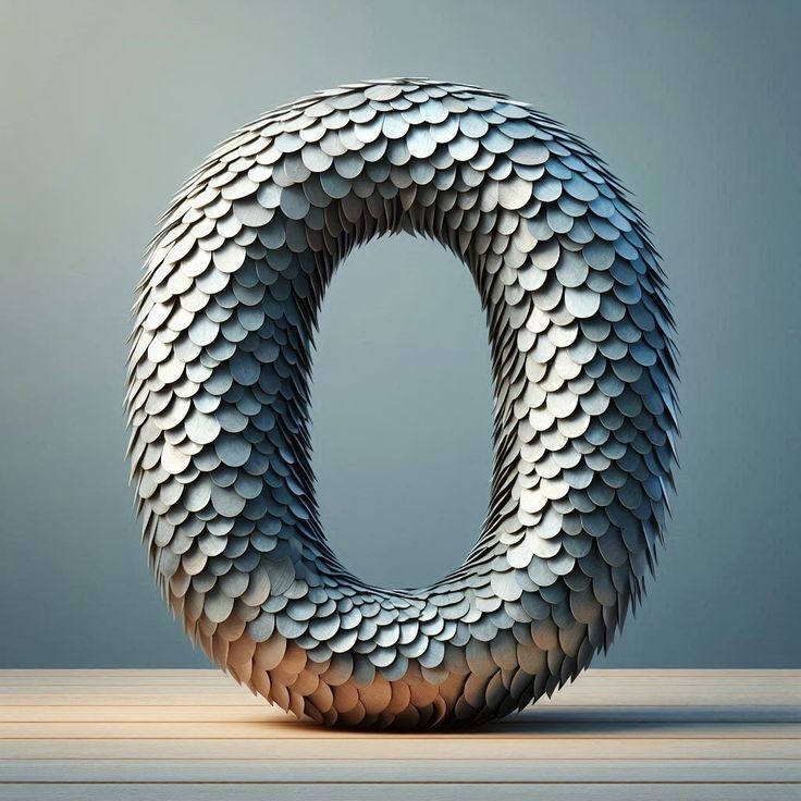 Marine mosaic — letter O