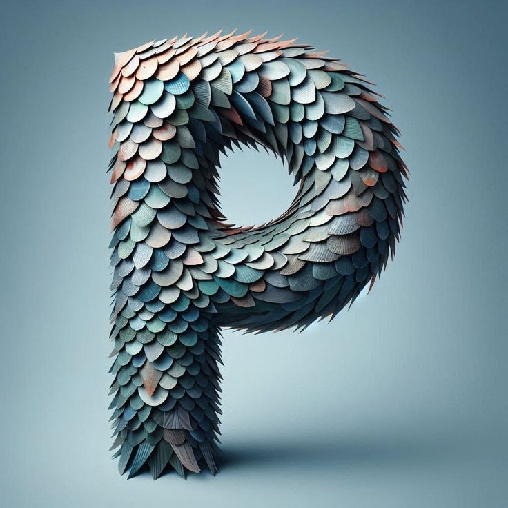 Marine mosaic — letter P