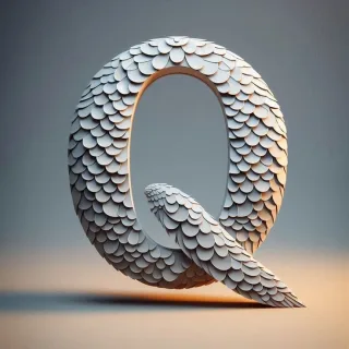 Marine mosaic — letter Q