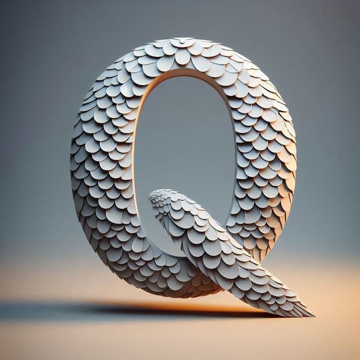 Marine mosaic — letter Q