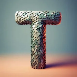 Marine mosaic — letter T
