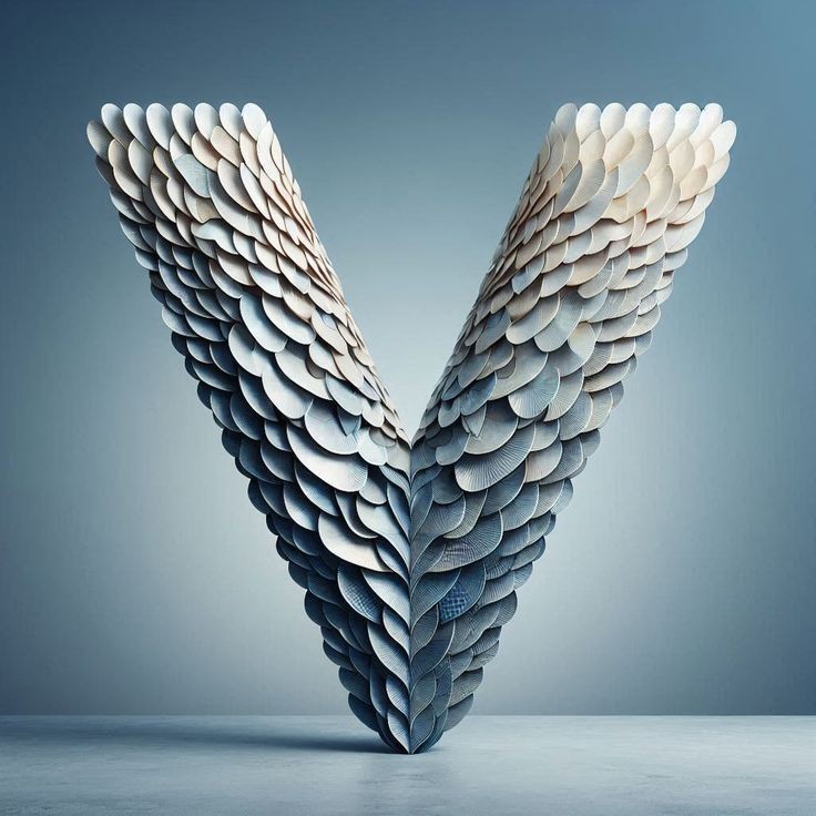Marine mosaic — letter V