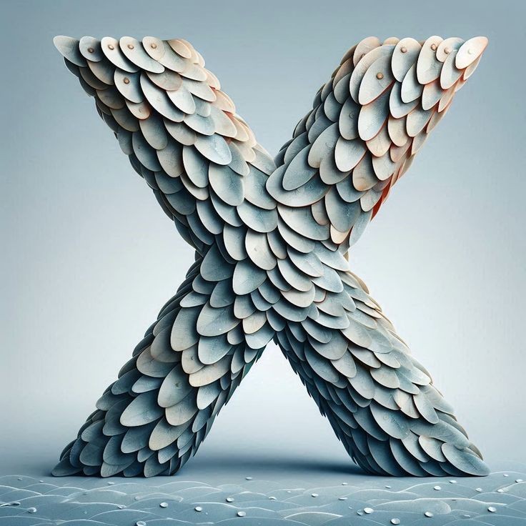 Marine mosaic — letter X
