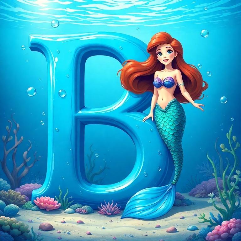 Mermaid — letter B