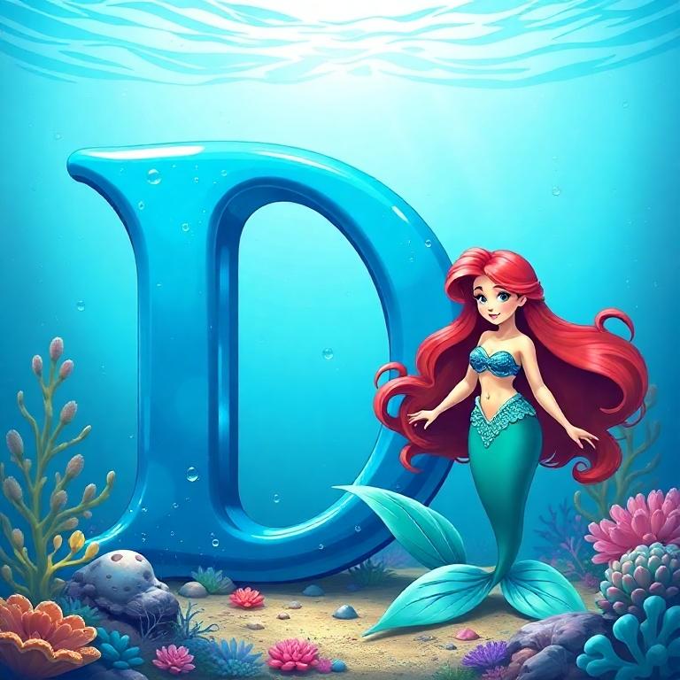 Mermaid — letter D
