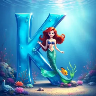 Mermaid — letter K