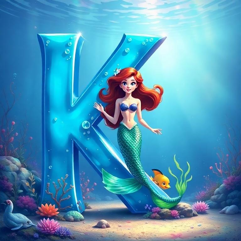 Mermaid — letter K
