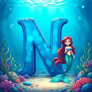 Mermaid — letter N