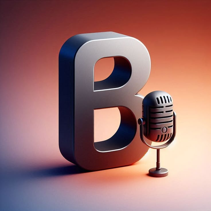 Microphones — letter B (variant 2)