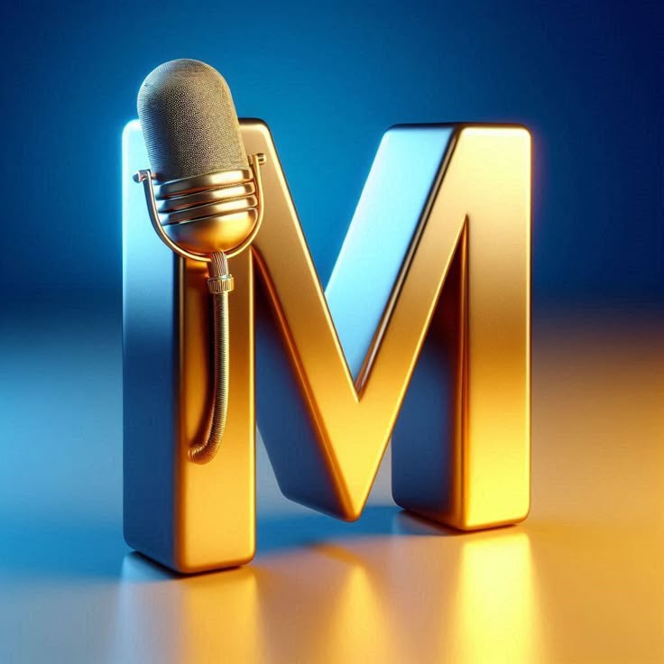Microphones — letter M (variant 2)