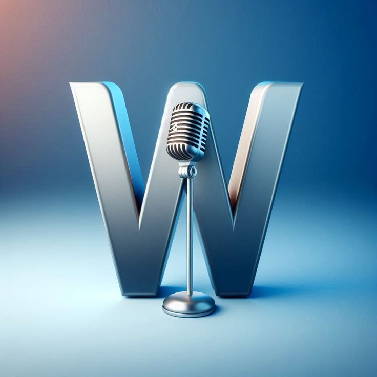 Microphones — letter W (variant 2)