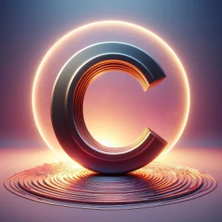 Mirror — letter C (variant 2)