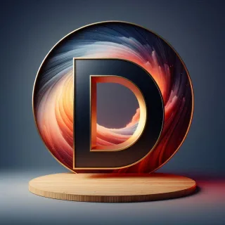 Mirror — letter D (variant 2)