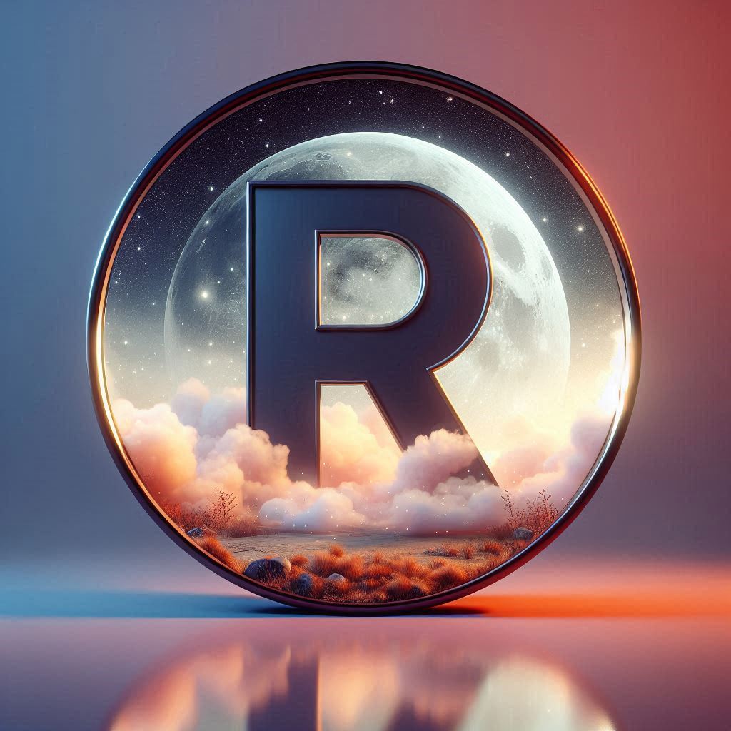 Mirror — letter R (variant 2)