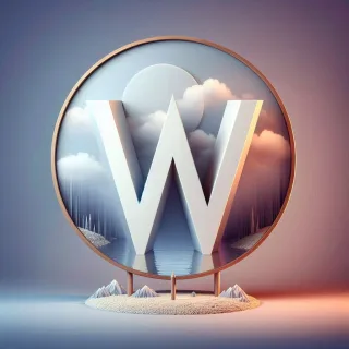 Mirror — letter W (variant 2)
