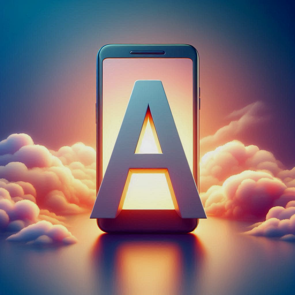 Mobile phone — letter A