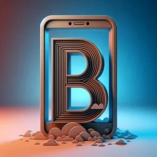 Mobile phone — letter B