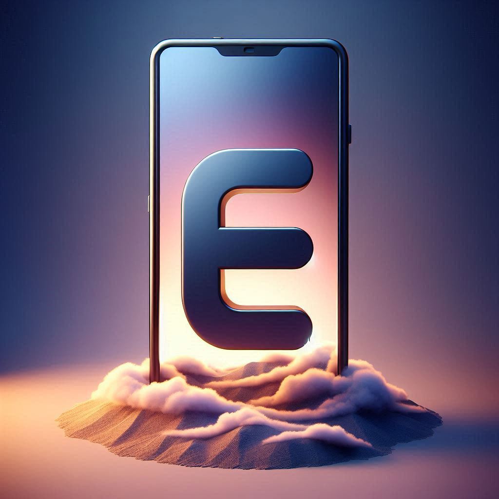 Mobile phone — letter E
