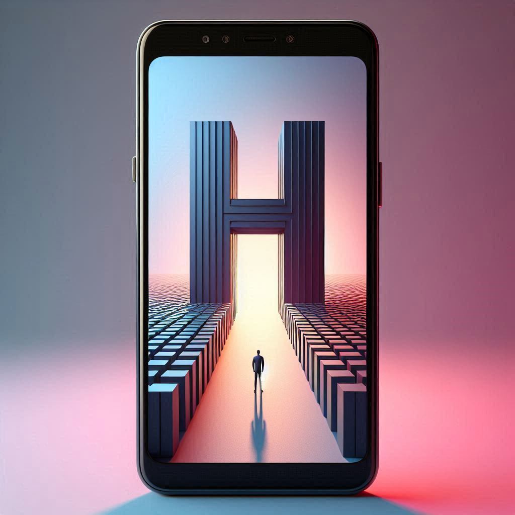 Mobile phone — letter H