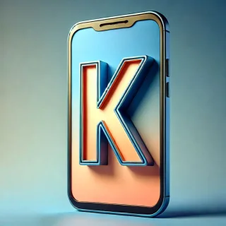 Mobile phone — letter K