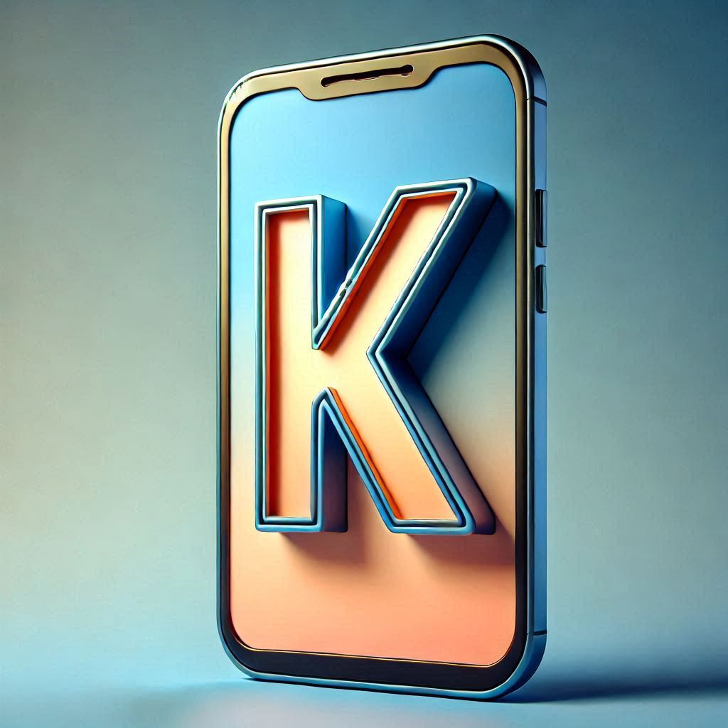 Mobile phone — letter K