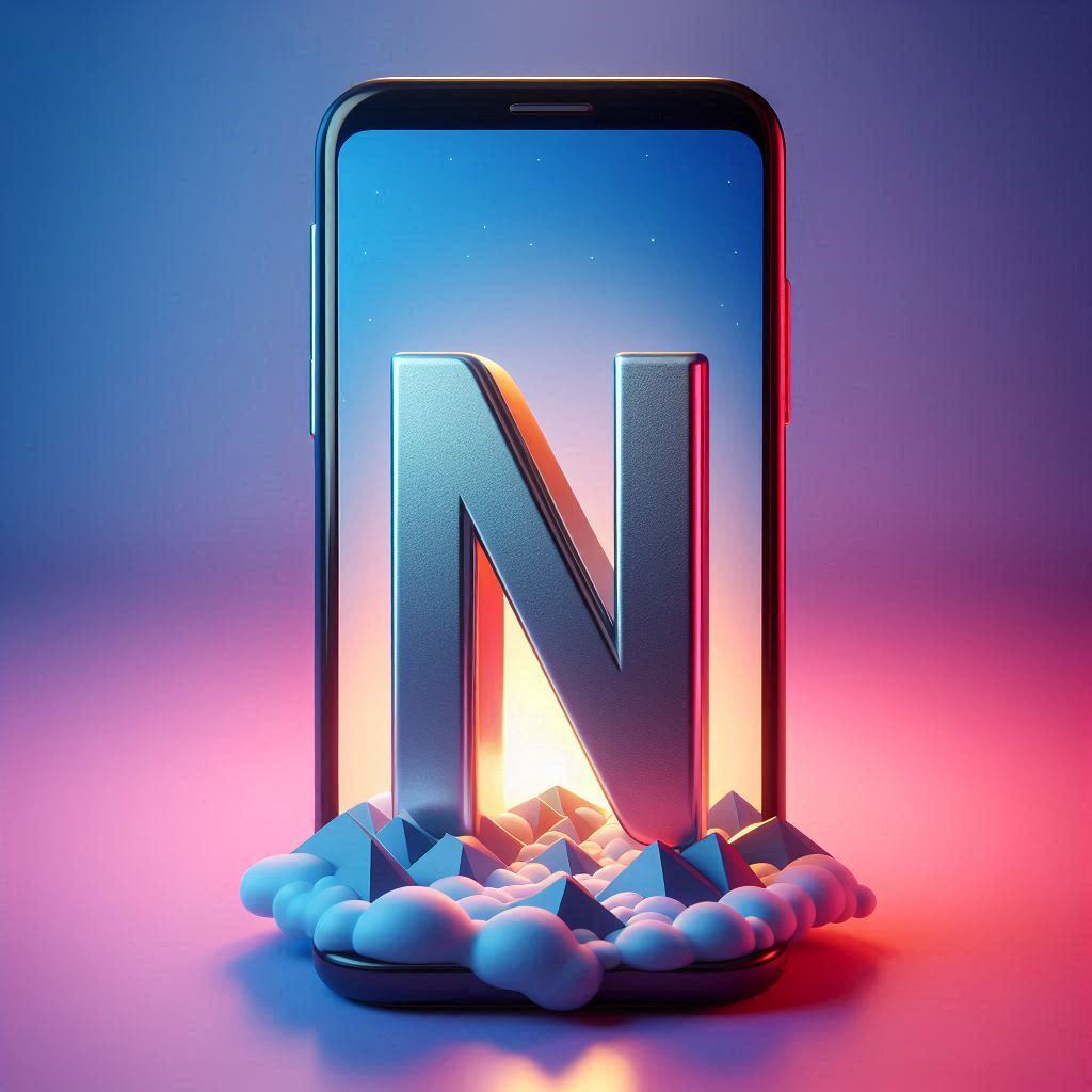 Mobile phone — letter N