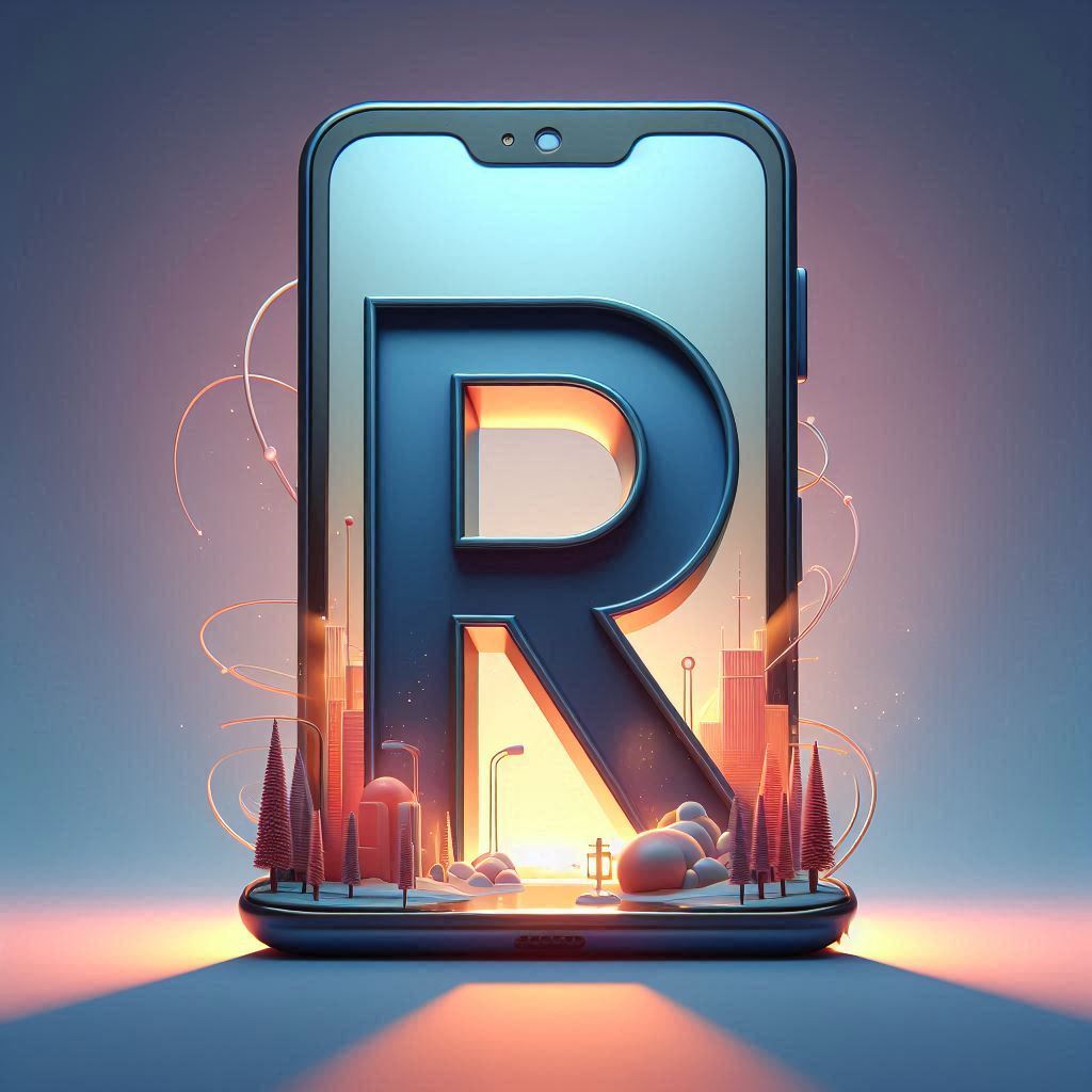 Mobile phone — letter R