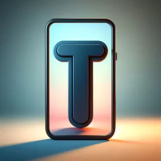Mobile phone — letter T