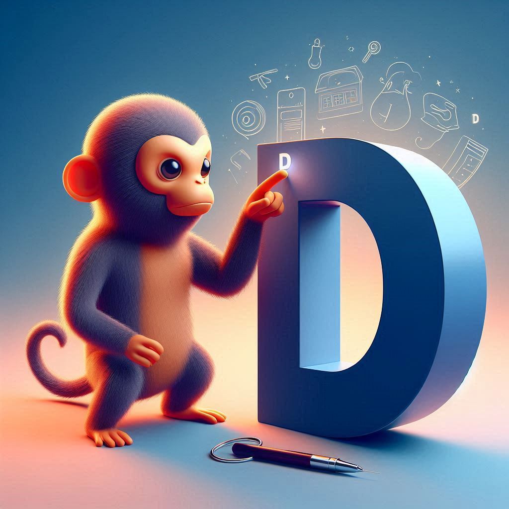 Monkey — letter D