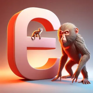 Monkey — letter E