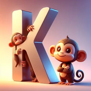 Monkey — letter K