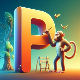 Monkey — letter P